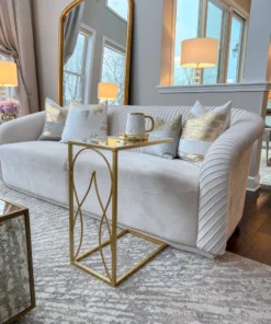 Inspire Me! Home Decor Gold Mirror Top C Table