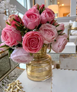 Inspire Me! Home Decor Floral Stems Real Touch Rose Bundle (2 Colors)