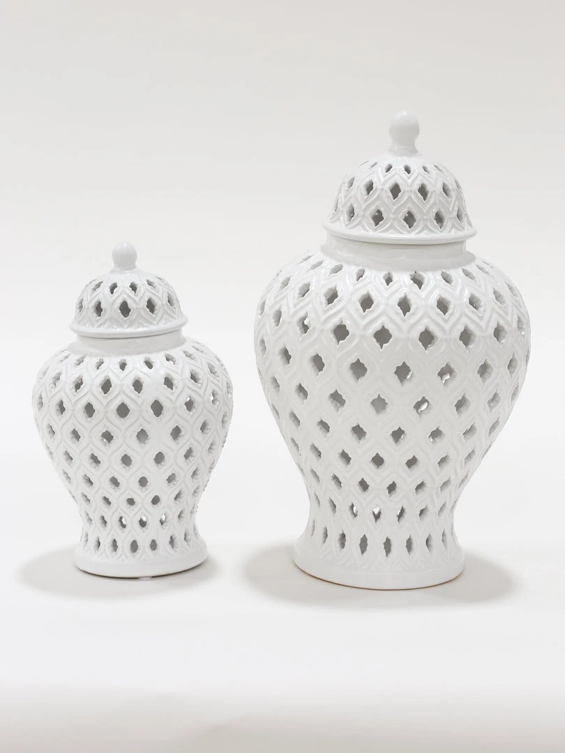 Inspire Me! Home Decor Small White Ginger Jar