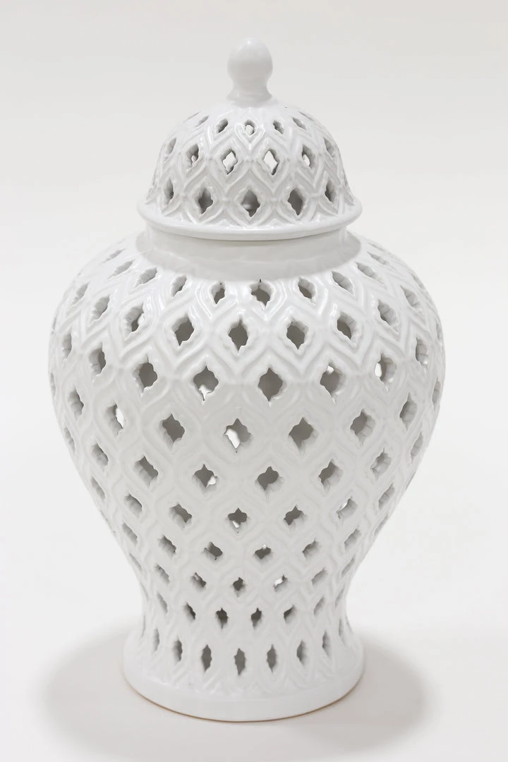 Inspire Me! Home Decor Small White Ginger Jar