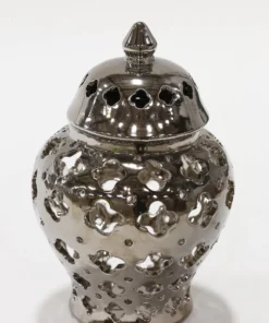 Inspire Me! Home Decor Silver Extra Mini Ginger Jar