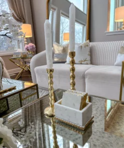 Inspire Me! Home Decor White Marble Decorative Box