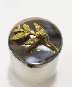 Inspire Me! Home Decor Silver And Gold Detailed Lid Candle - Vanilla (6 Styles)