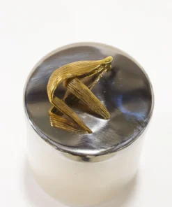 Inspire Me! Home Decor Silver And Gold Detailed Lid Candle - Vanilla (6 Styles)