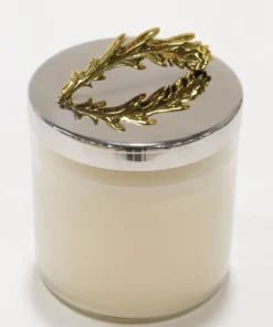Inspire Me! Home Decor Silver And Gold Detailed Lid Candle - Vanilla (6 Styles)