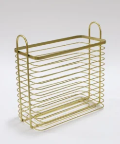 Inspire Me! Home Decor Tall Gold Metal Baskets (Set Of 2)