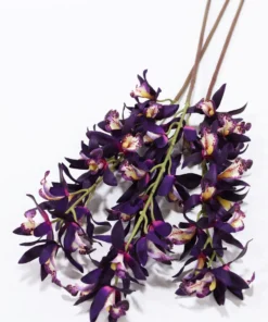 Inspire Me! Home Decor Deep Purple Dendrobium Orchid Stem