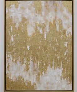 Inspire Me! Home Decor Gold And Ivory Detailed Wall Art