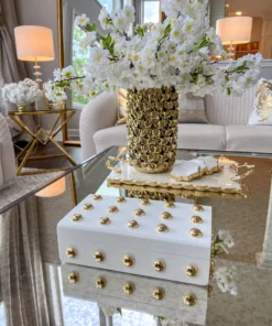 Inspire Me! Home Decor Studded Decorative Wood Boxes (4 Colors)