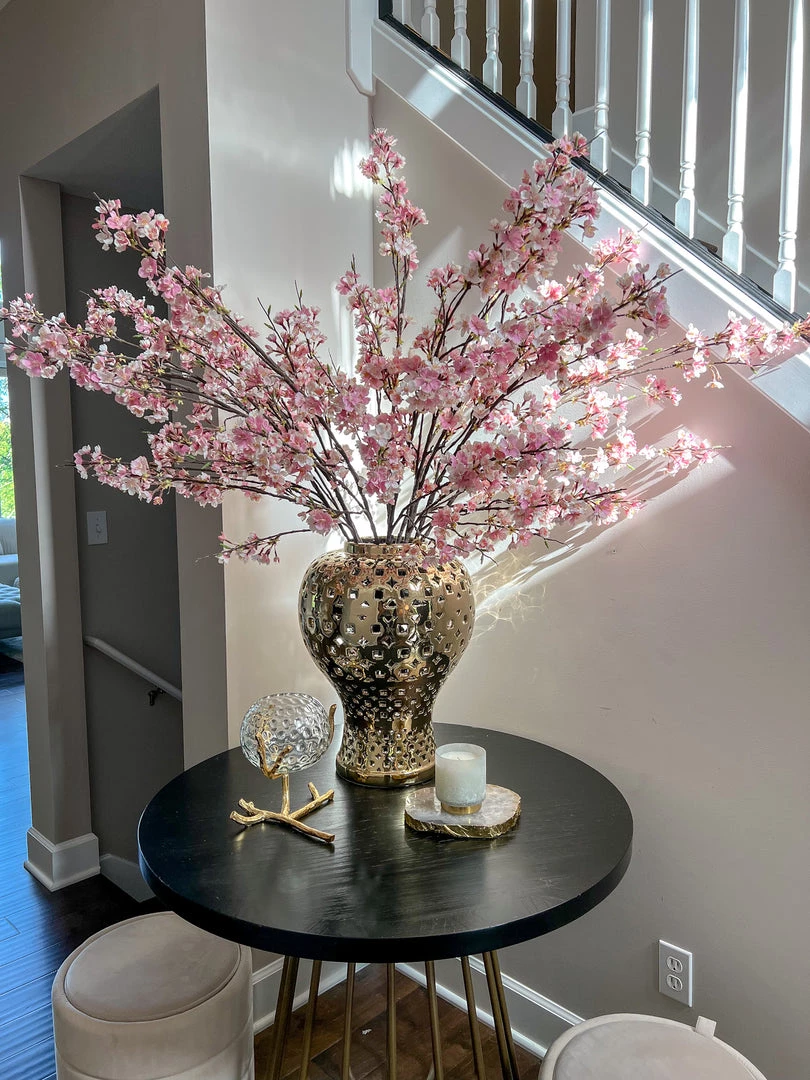 Inspire Me! Home Decor Floral Stems 51" Pink & Cream Cherry Blossom Stem