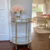 Inspire Me! Home Decor Gold Two-Tiered Cart