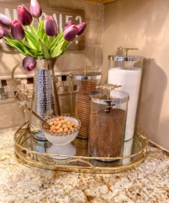 Inspire Me! Home Decor Gold Beaded Snack Bowl W/ Spoon