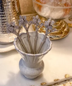 Inspire Me! Home Decor Jeweled Flower Tea Spoon (2 Colors)