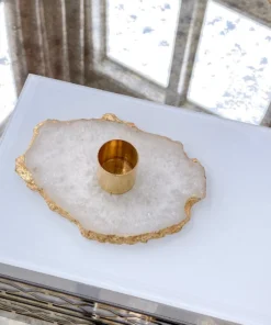 Inspire Me! Home Decor Agate Candle Holder