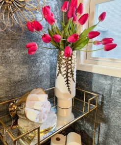 Inspire Me! Home Decor 27" Fuchsia Real Touch Tulip