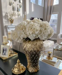 Inspire Me! Home Decor Floral Stems 26" Ivory Hydrangea Stem