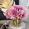 Inspire Me! Home Decor 13" Real Touch Pink Rose & Hydrangea Bundle