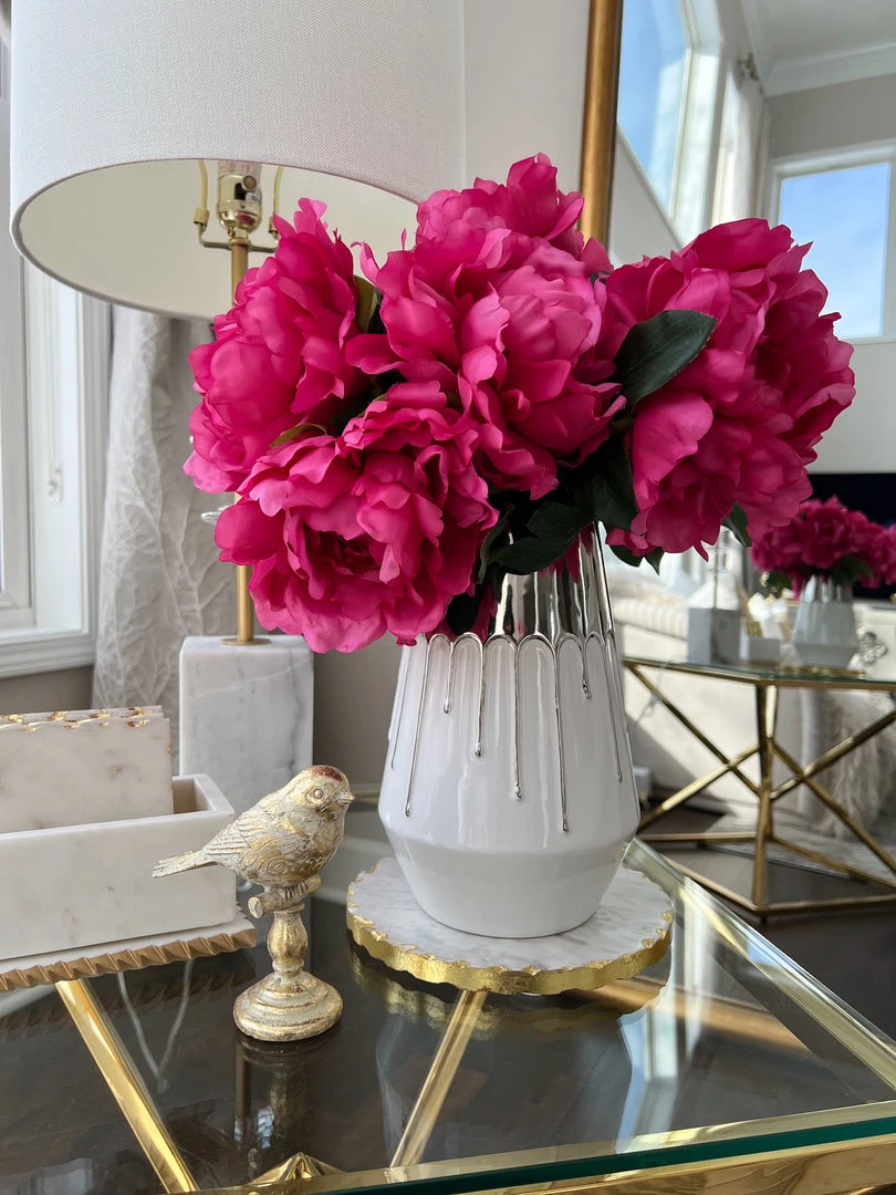 Inspire Me! Home Decor 23" Bright Pink Peony Stem