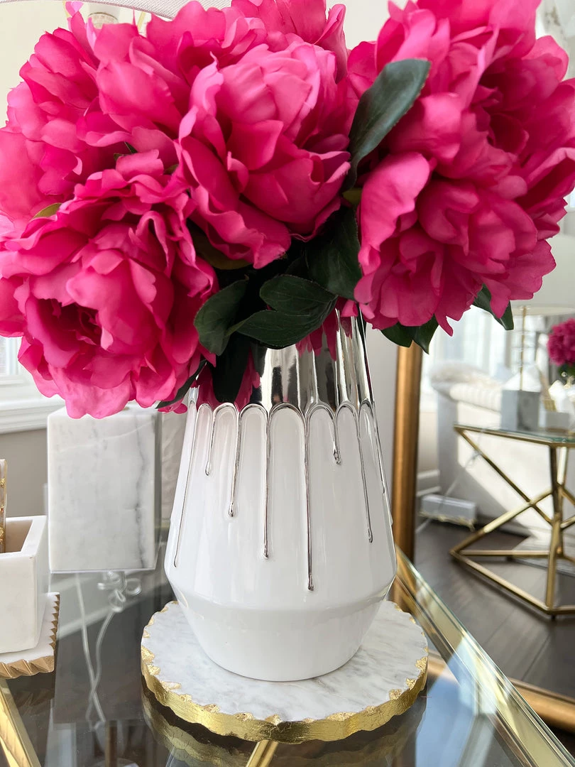Inspire Me! Home Decor 23" Bright Pink Peony Stem