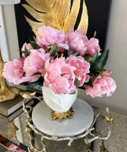 Inspire Me! Home Decor White And Gold Detailed Vase