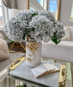Inspire Me! Home Decor 19" Blue/Grey Hydrangea Stem