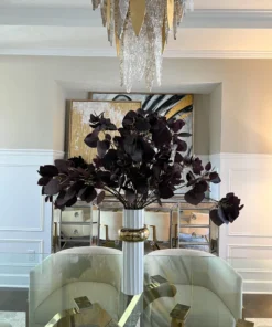 Inspire Me! Home Decor Dark Plum Flat Leaf Eucalyptus Stem