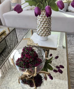 Inspire Me! Home Decor Bowls With Gold Branch Design (3 Sizes)