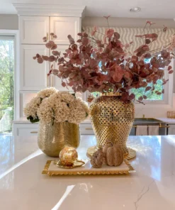 Inspire Me! Home Decor Gold Mercury Glass Pumpkin Scented Candle