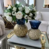 Inspire Me! Home Decor 13" Real Touch White Peony, Tulip And Eucalyptus Bouquet