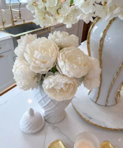 Inspire Me! Home Decor 24.5" Cream Peony Stem