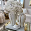 Inspire Me! Home Decor 18.5" White Velvet Hydrangea Stem