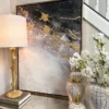 Inspire Me! Home Decor Charcoal Black, Gold, And White Abstract Wall Art WALL ART & MIRRORS