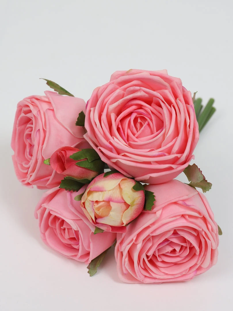 Inspire Me! Home Decor Floral Stems Real Touch Rose Bundle (2 Colors)