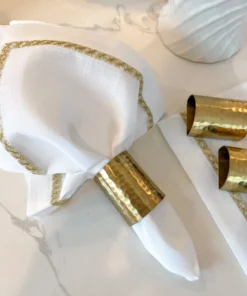 Inspire Me! Home Decor Hammered Napkin Ring (2 Colors) Gold