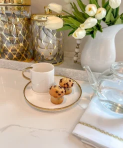 Inspire Me! Home Decor Cappuccino Cup With Round Tray (2 Colors)