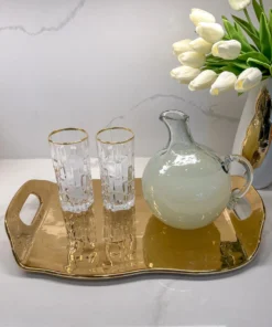 Inspire Me! Home Decor Pebbled Glass Globe Pitcher