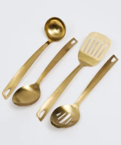 Inspire Me! Home Decor Matte Gold Slotted Serving Spoon