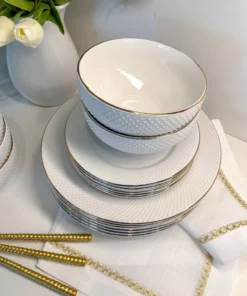 Inspire Me! Home Decor Gold 18 Piece Set Dining Set