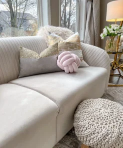 Inspire Me! Home Decor Soft Pink Velvet Knot Pillow (3 Sizes) Pillows