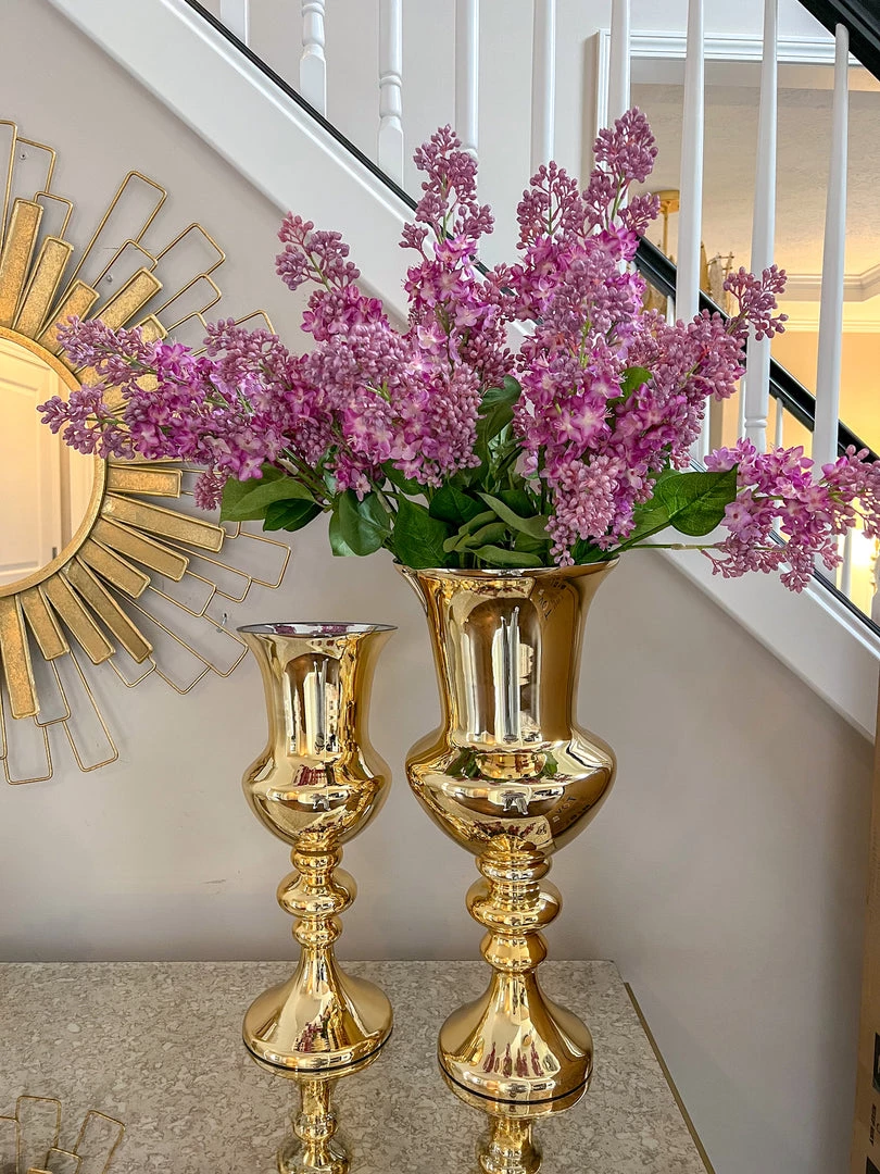 Inspire Me! Home Decor Detailed Stem Vase (2 Colors & 2 Sizes)