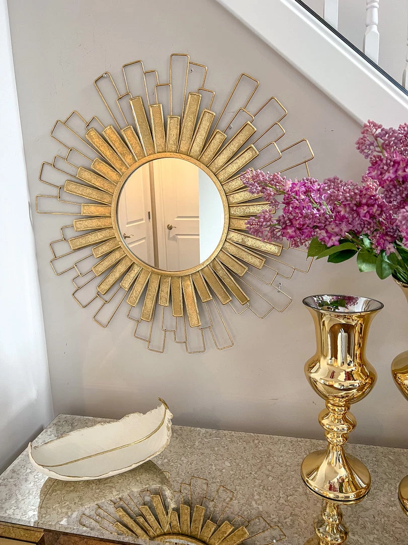 Inspire Me! Home Decor White And Gold Feather Decorative Bowl