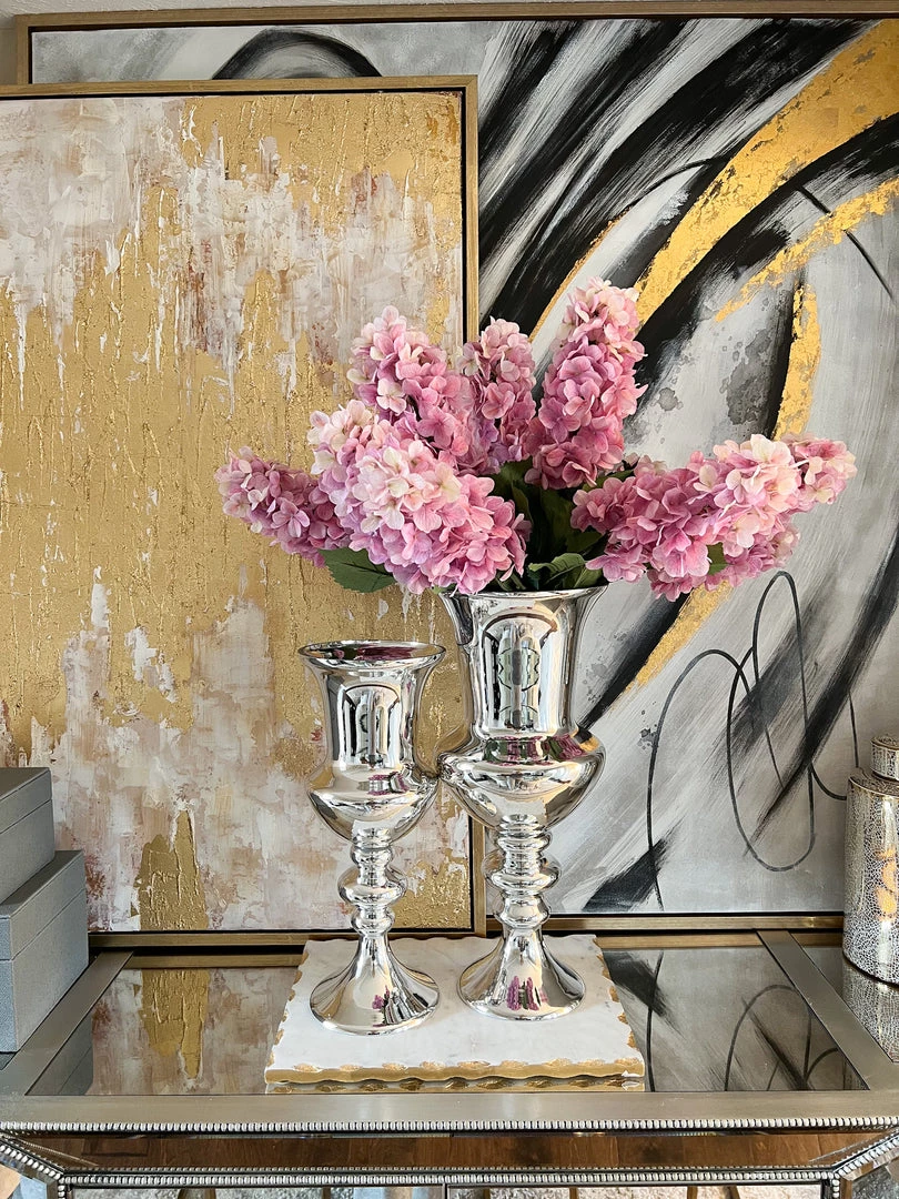 Inspire Me! Home Decor Detailed Stem Vase (2 Colors & 2 Sizes)