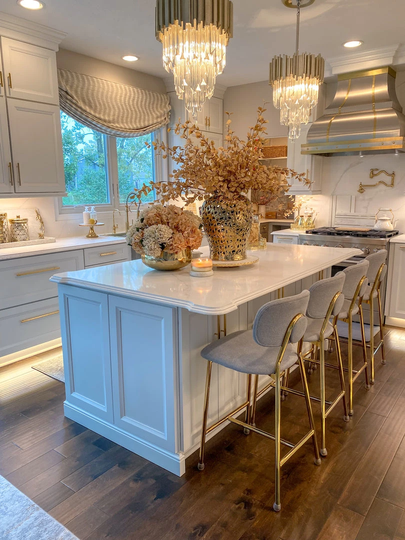 Inspire Me! Home Decor Gold Leaf Pattern Ginger Jar (2 Sizes)