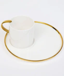 Inspire Me! Home Decor Cappuccino Cup With Round Tray (2 Colors)