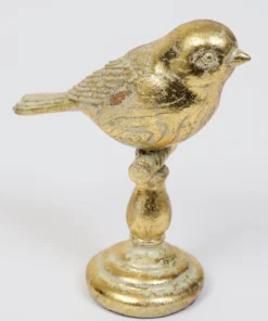 Inspire Me! Home Decor Gold Leaf Bird On Finial