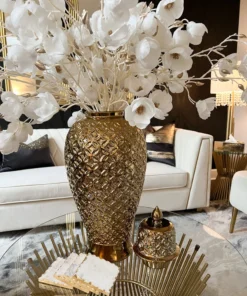 Inspire Me! Home Decor Gold Ginger Jar Lattice Design (2 Sizes)