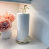 Inspire Me! Home Decor Gold Leaf Paper Towel Holder With Marble Base
