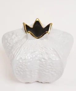 Inspire Me! Home Decor White Pomegranate Vase With Gold Trim (2 Sizes)