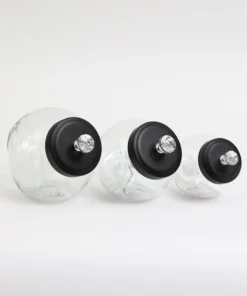 Inspire Me! Home Decor KITCHEN Glass Canister With Diamond Knob (3 Sizes)