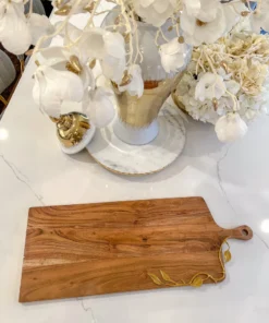 Inspire Me! Home Decor Large Wood Charcuterie Board Leaf Design (2 Styles)